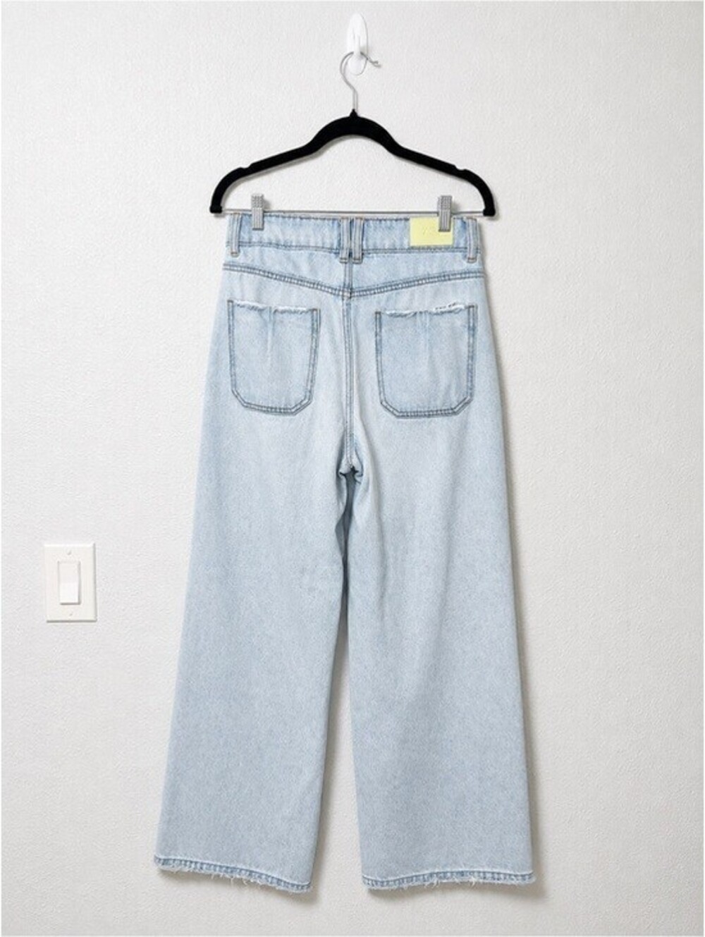 Zara High Rise Wide Leg Jeans Light Wash 100% Cotton Women's US 4 - Picture 4 of 4